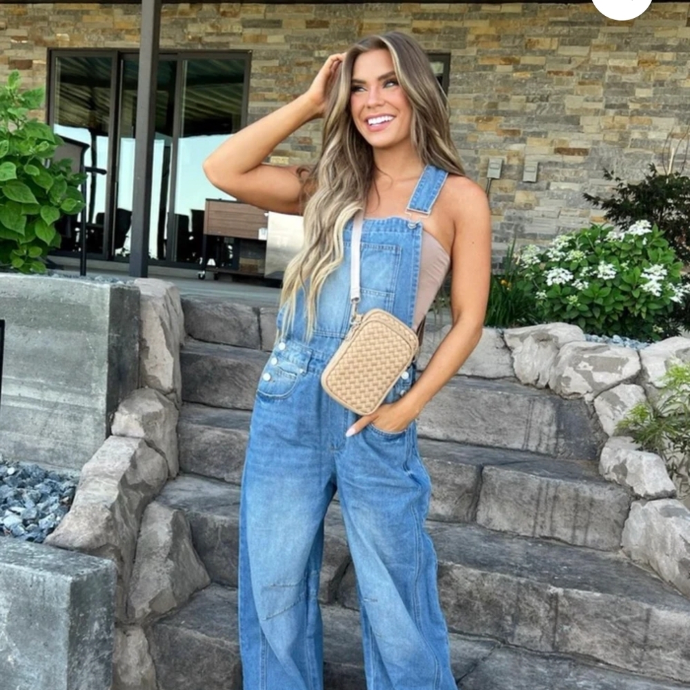 NWT Barrel Jean Overalls